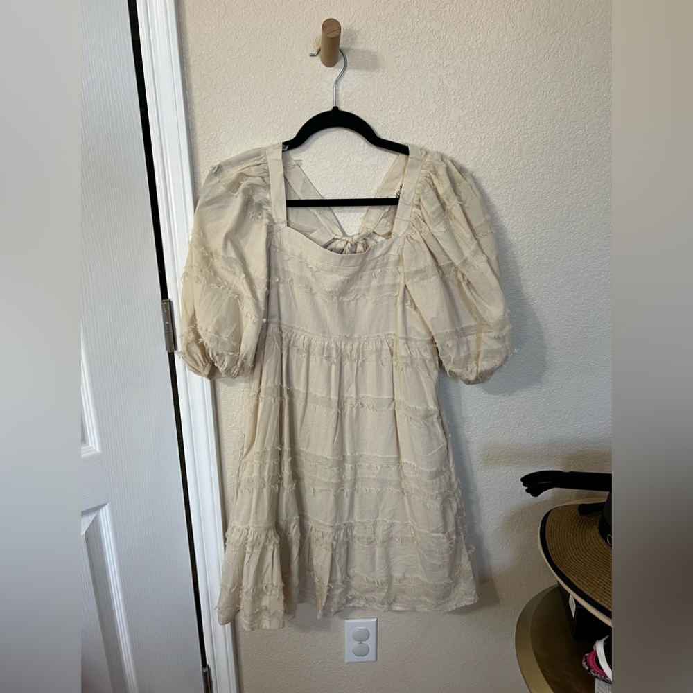 beige dress